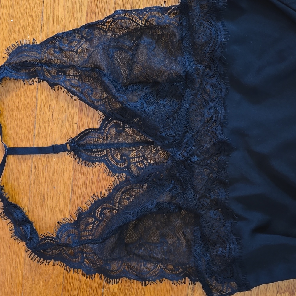 Black Lace Trim Camisole